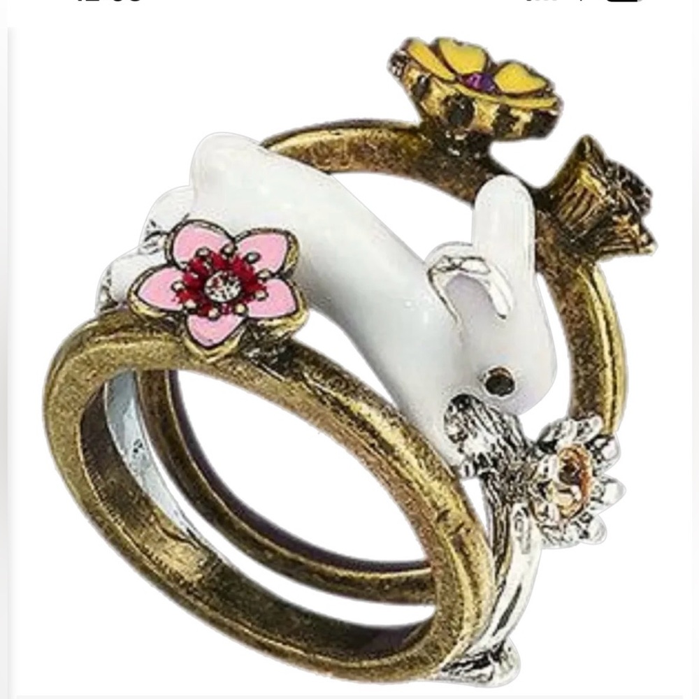 Spring Fling Rabbit stackable Ring Set